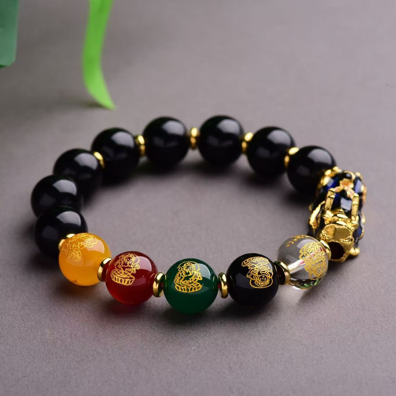 Triple Success Bracelet — Citrine, Aventurine & Garnet for Wealth, Luck & Confidence