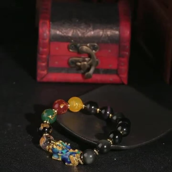Triple Success Bracelet — Citrine, Aventurine & Garnet for Wealth, Luck & Confidence