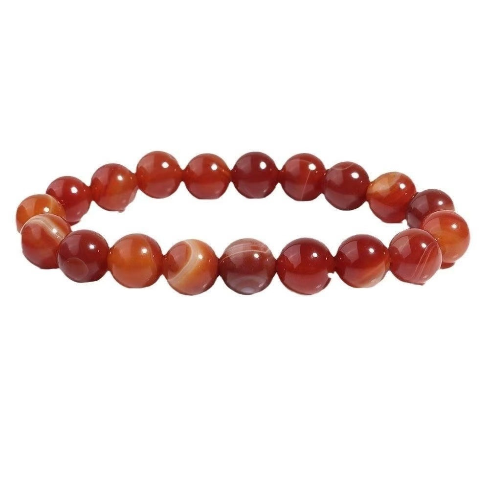 Red Agate Wealth Bracelet — Attract Abundance, Prosperity & Good Fortune | 8mm Natural Stone