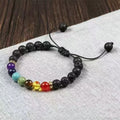 7 Chakra Lava Stone Bracelet — Energy Balancing, Emotional Healing & Stress Relief | Adjustable
