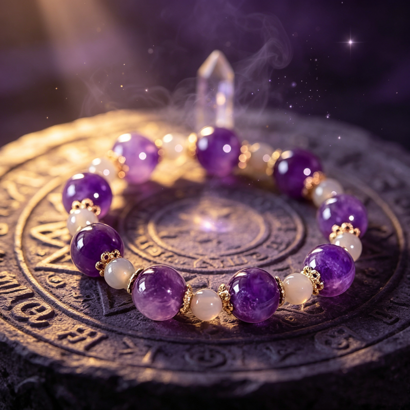 Amethyst & Moonstone Healing Bracelet